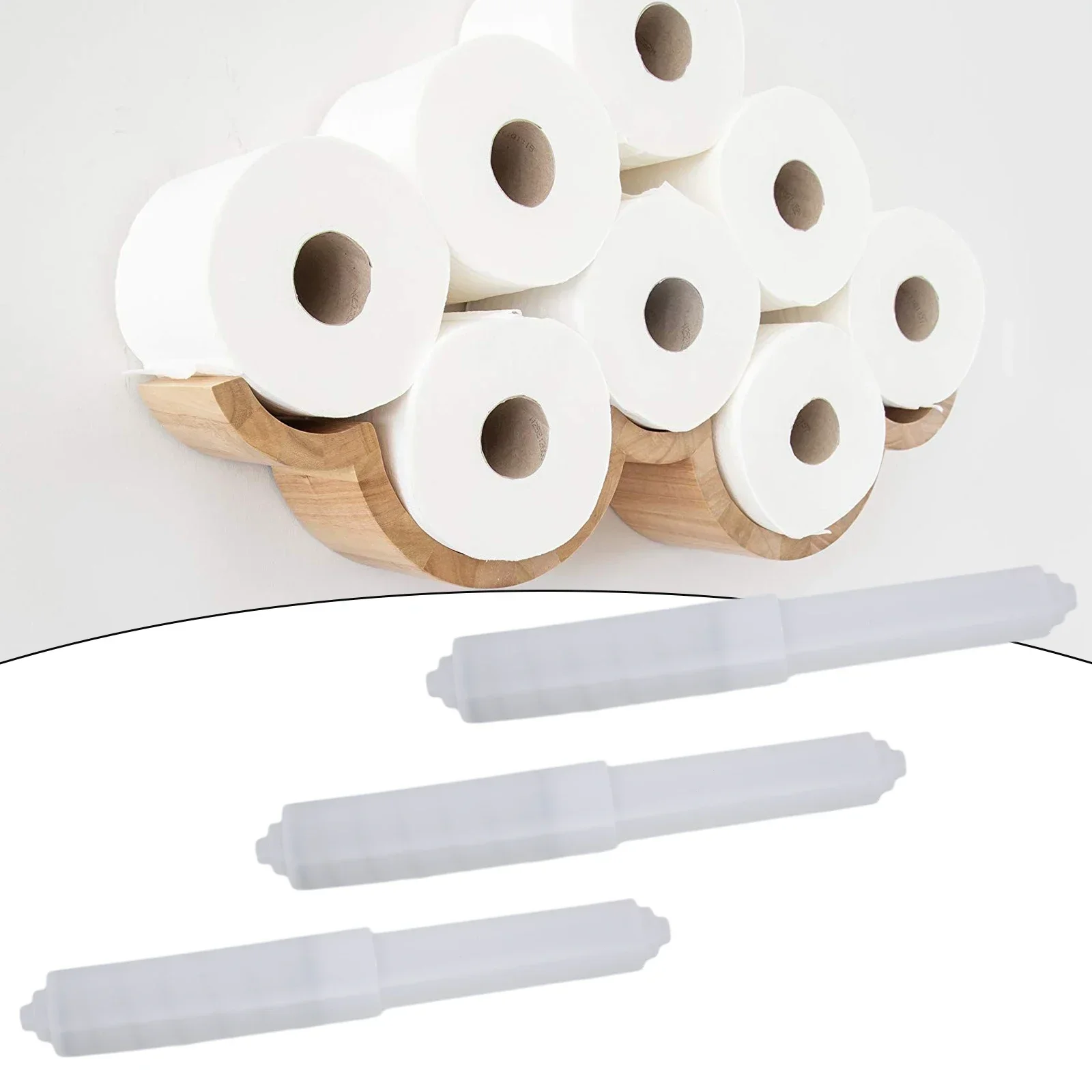 1/3pcs Toilet Paper Holder White Bathroom Toilet Roll Spindle Spring Loaded Replacement Insert Holder Plastic