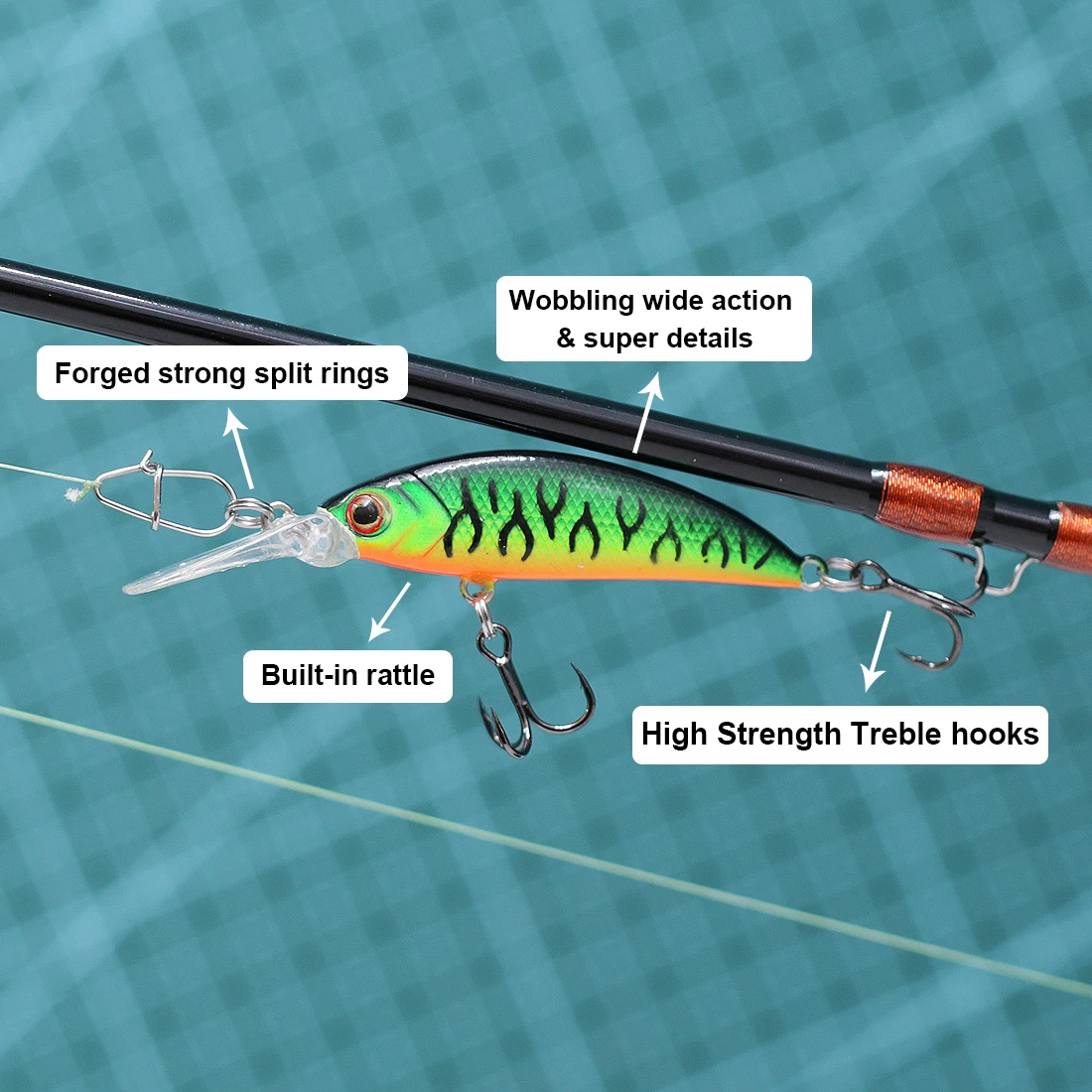 9KM Minnow Fishing Lures Deep Diving Crankbait Jerkbait Sinking Hard Lures Walleye Fishing Lures