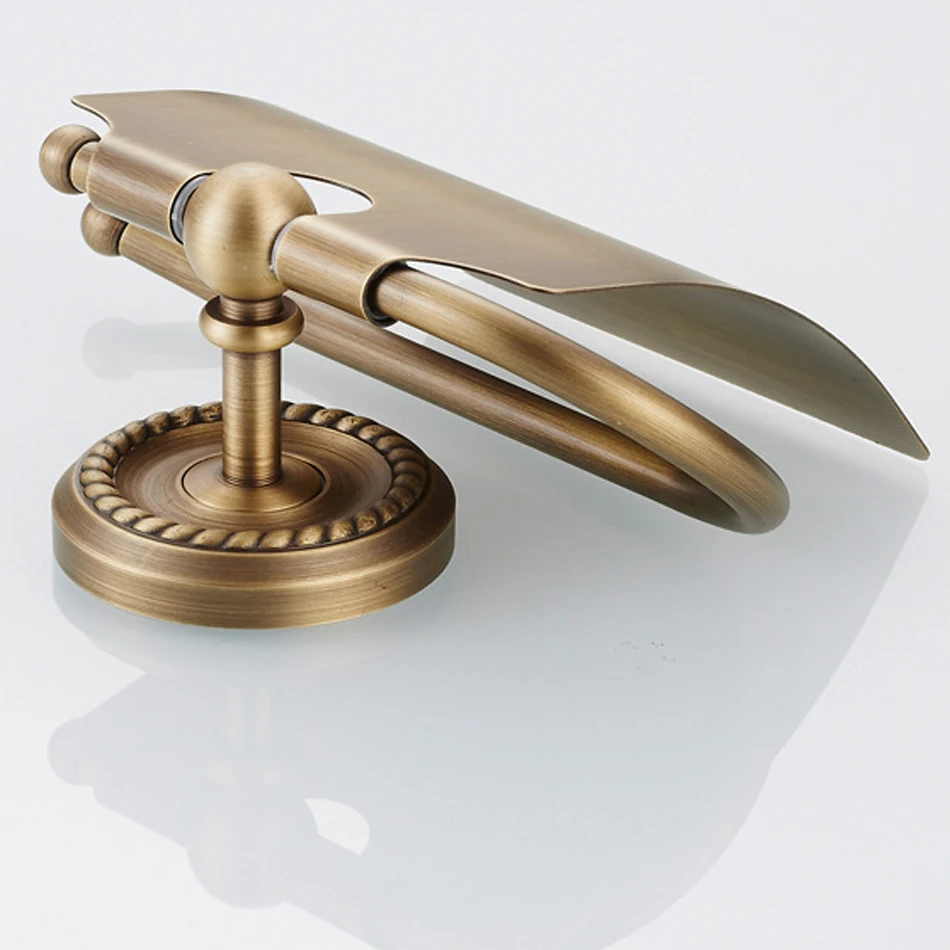 

Paper Holder Cover Antique Black Brass Luxury Round Base Wall Mounted Kitchen Bathroom Toilet Paper Towel Holders Tissue Rack