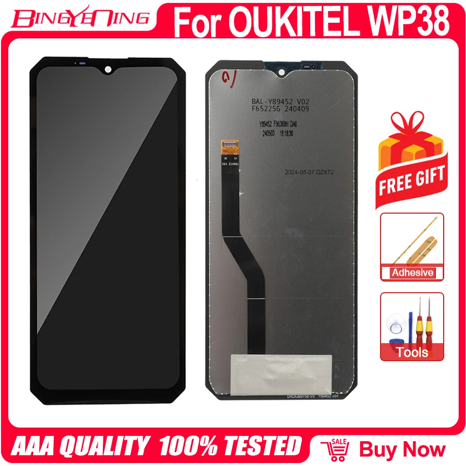 Original For OUKITEL WP38 LCD Display Touch Screen Digitizer Assembly 100% New OUKITEL WP38 LCD Touch Digitizer