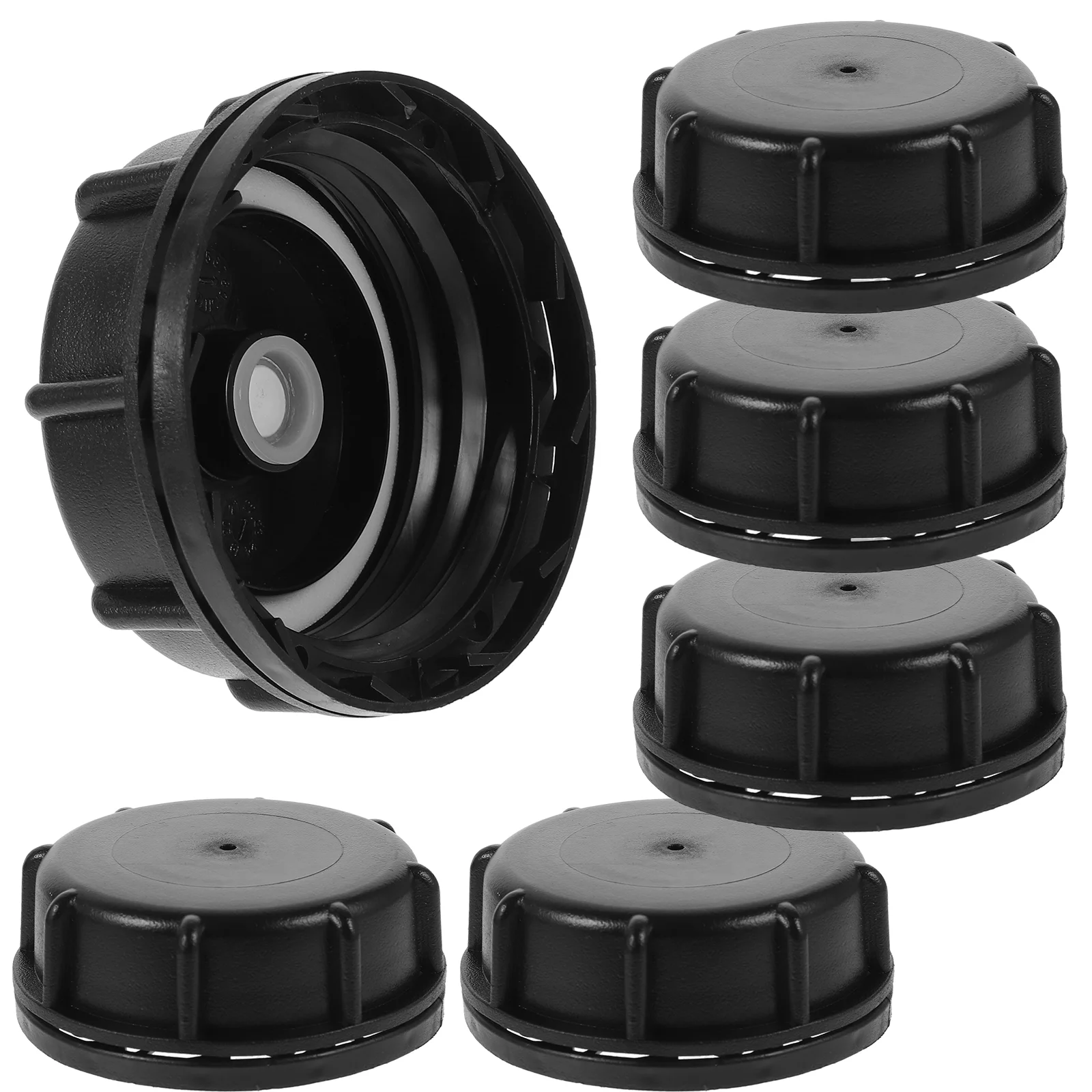 6 Pcs Stacking Bucket Lid Coarse Thread Caps Gas Can for Gasoline Tank 6cm Replacement Rubber Seal