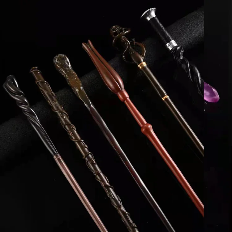 26 Styles Magic Wand Metal Iron Core With Gift Box Package Prop Stage Magic Tricks Halloween Christmas Cosplay Magic Wand Toys