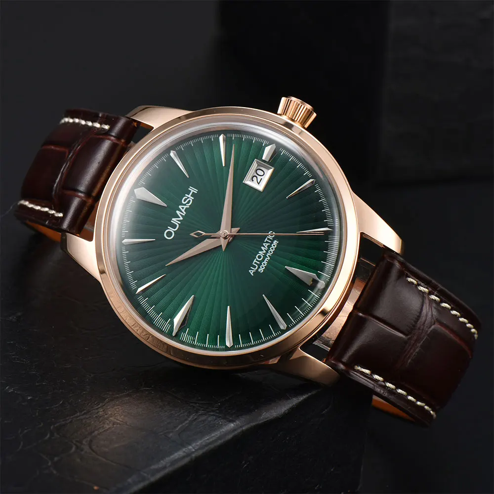 

Men Watch NH35 40mm Cocktail Automatic Mechanical Watch Stainless Steel DoubleDome Waterproof Case Leather Watch Strap NH35Watch