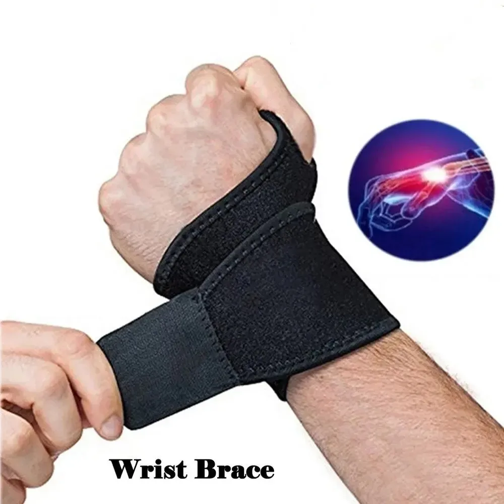 1pc Fitness Wrist Wraps Weight Lifting Gym Guard Band Brace Support Carpal Tunnel Pain Wraps Bandage Fitness Wristbands