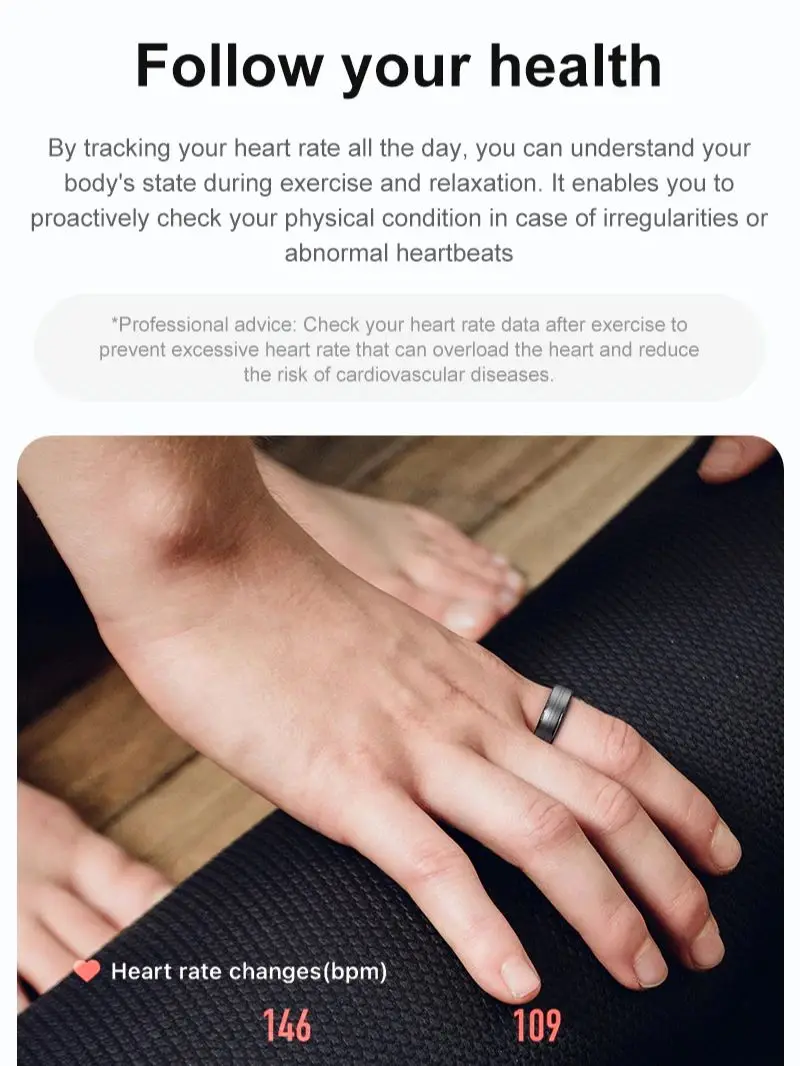R06 anel inteligente com caso de carregamento 5atm à prova dwaterproof água monitor freqüência cardíaca esporte rastreador fitness pressão arterial oxigênio anel inteligente