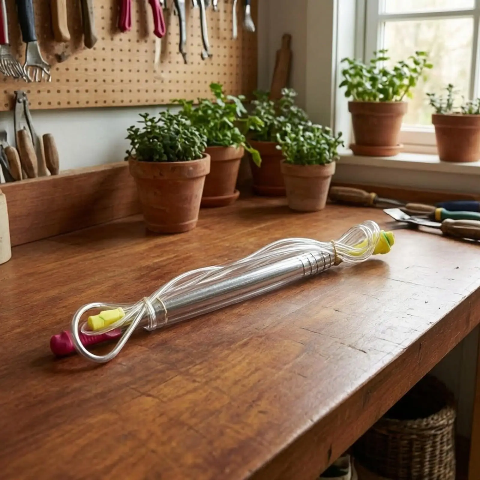 Telescopic Spray Rod with Hose Stainless Steel Body, Sprayer Extension extension rod with Connector, for Garden
