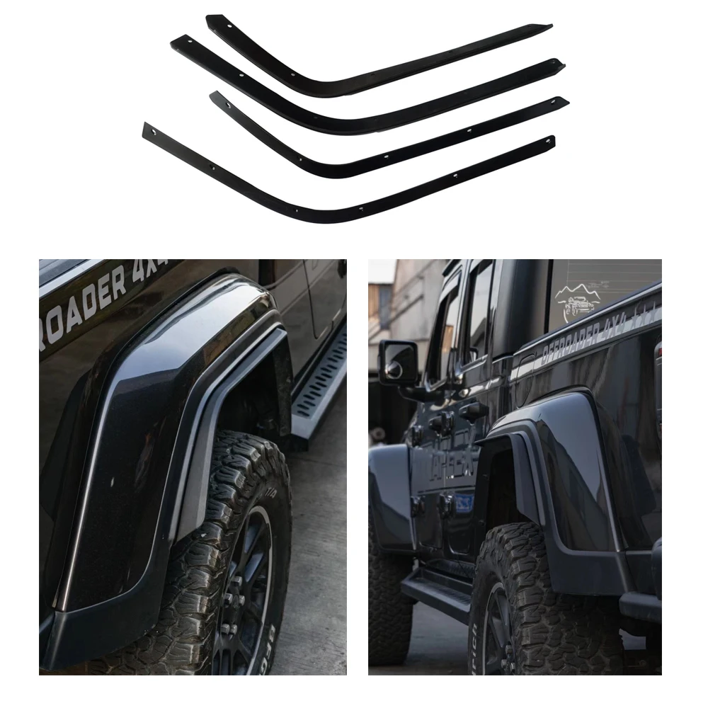 Lantsun JT1012 plastic fender extension strips for jeep for wrangler gladiator JT small fender