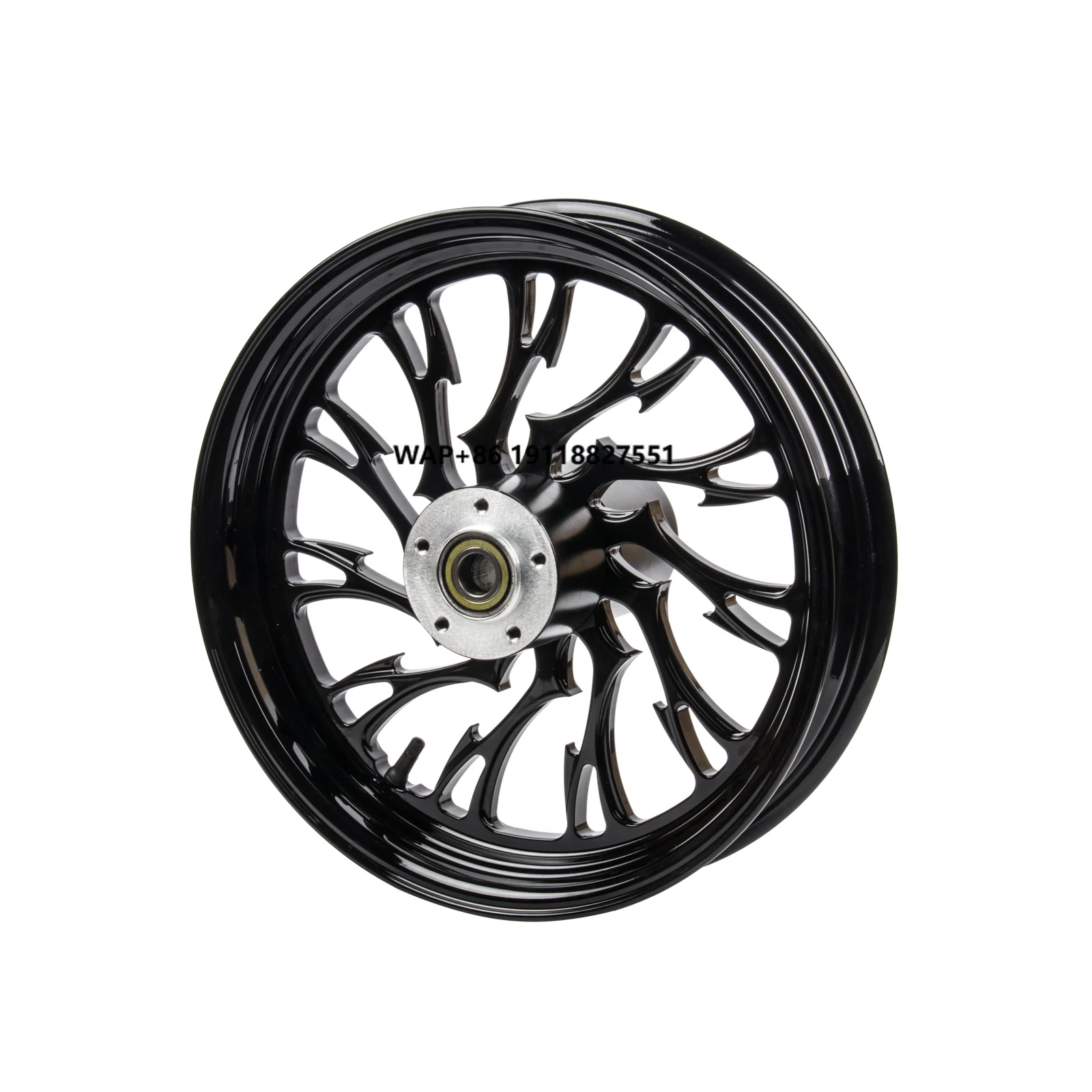 

Motor Front Rear Hollow-out Bole Wheels Custom Forged Gloss Black Rims for Harley Softail Brekout Fat Boy Street Bob 2018-2024