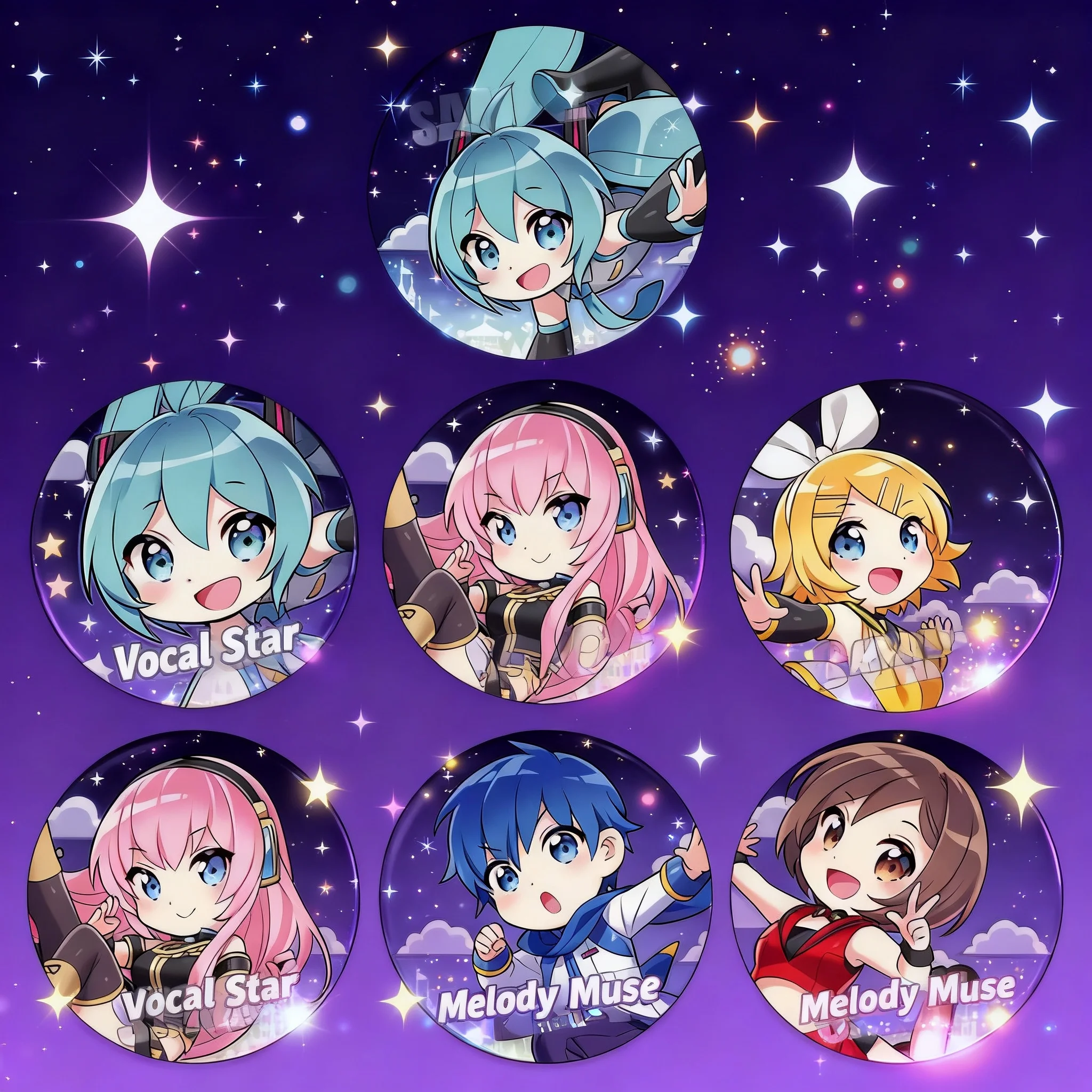 Hatsune Miku Badge Keychain Miku Kagamine Rin Len Luka Kaito Meiko Acrylic Pendant Charm Brooch Gift