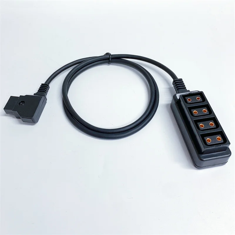 RED/ARRI camera power cable, D-TAP B-type female connector 1/ 4 , D-TAP plug to 4 D-tap female connector 80cm