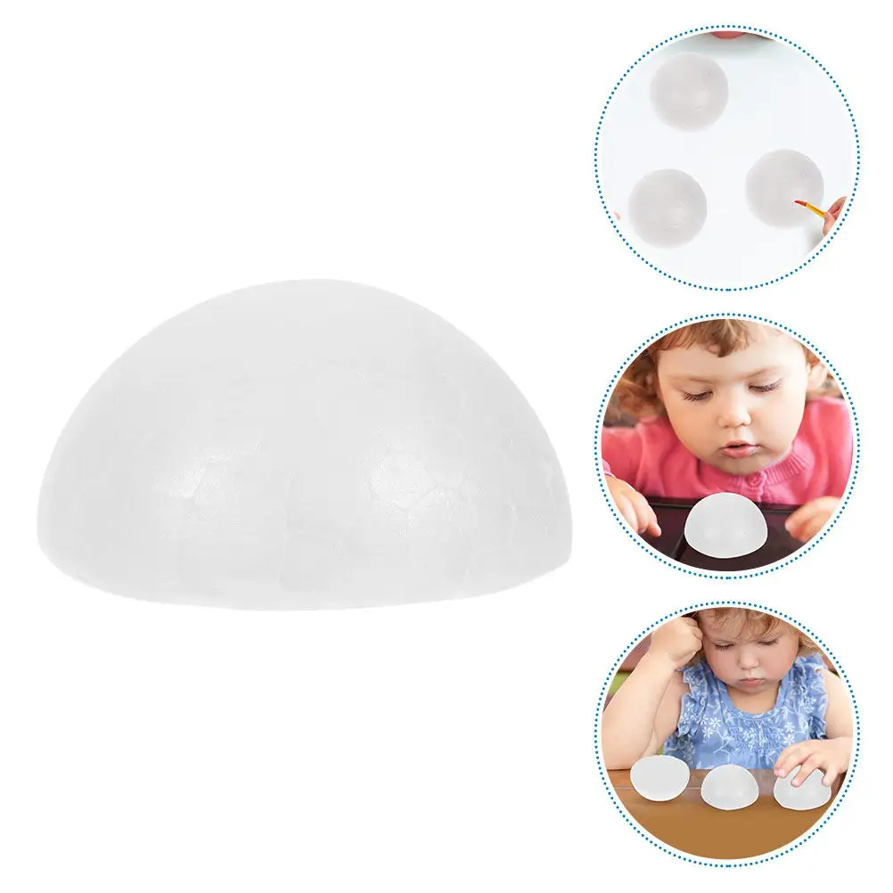 

100Pcs White Polystyrene Half Round Foam Balls Hemispherical Craft Balls for Floral Arrangements Wedding Decor DIY Art Projects