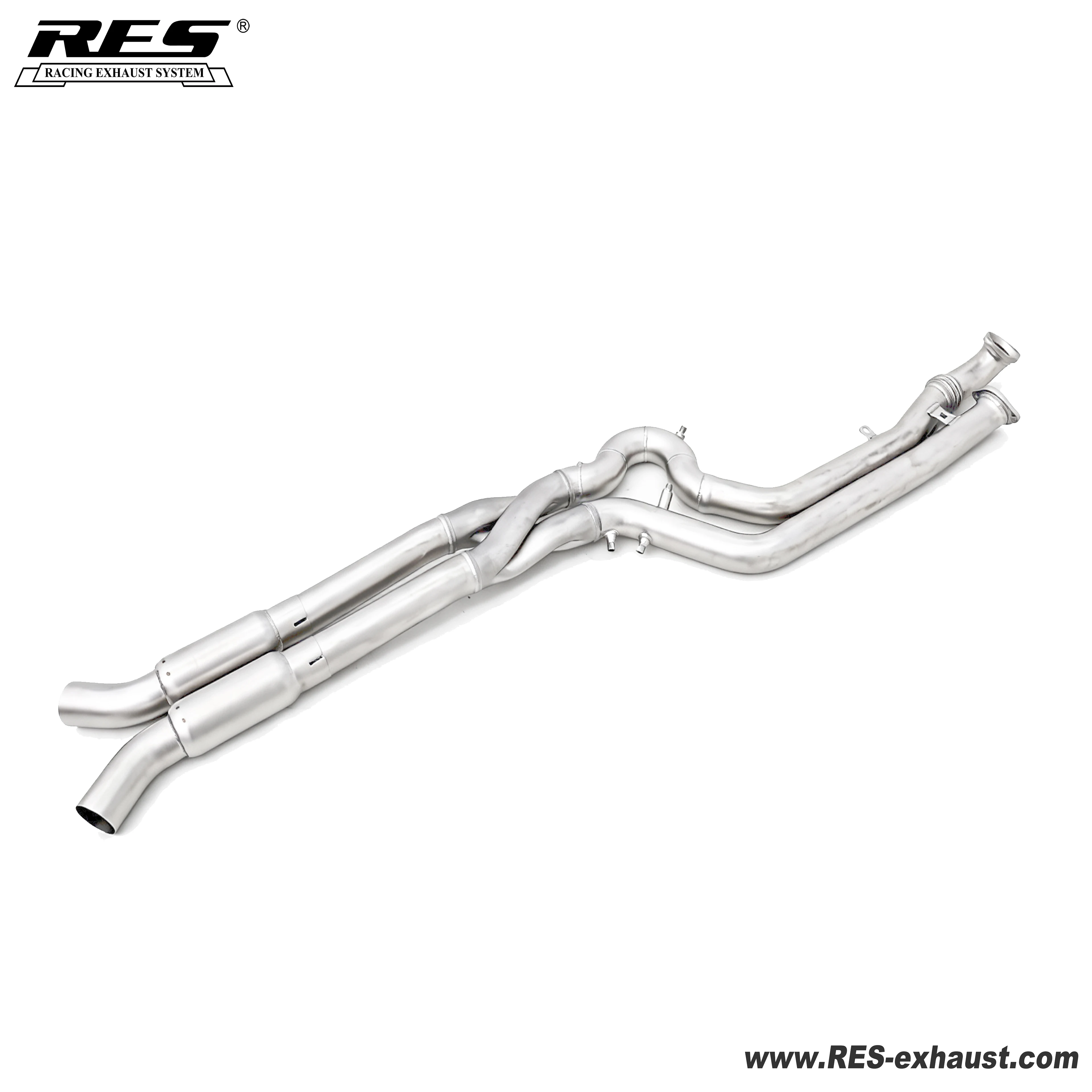 Z-Pipe Middle Pipe With Muffler, SS304 Mirror Polished Finish, for BMW G87 M2/G80 M3/G82 M4 Enhances Sound and Performance.