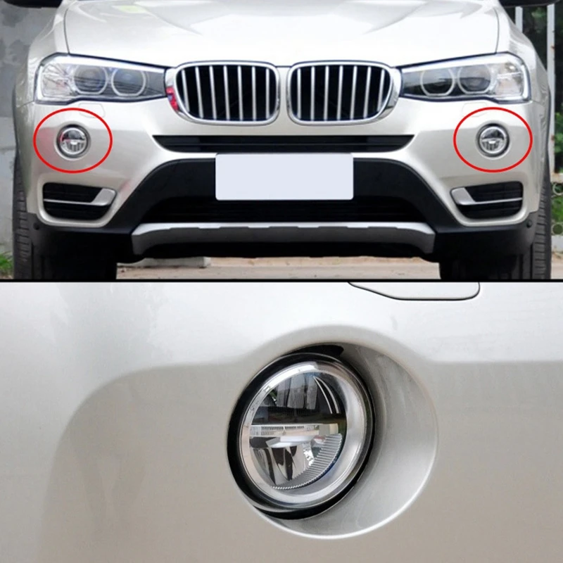 Superior-1Pair Left Right Front Bumper Fog Light Foglamp Ring Cover Cap For BMW X3 E83 2004 2005 2006 51113400911 51113400912 - view 2
