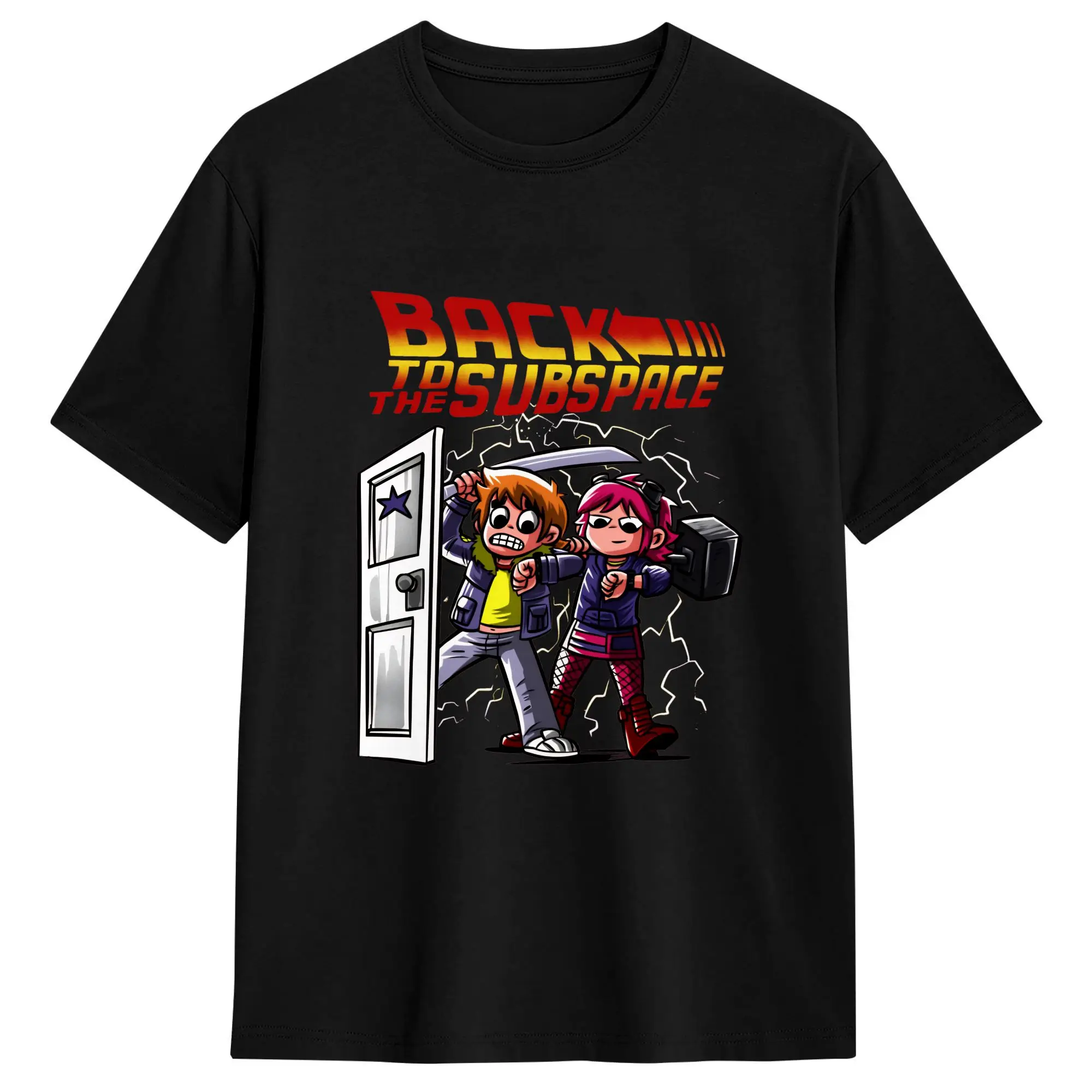 Scott Pilgrim T Shirts Men 100% Cotton Funny T-Shirt Round Collar  Tee Shirt Short Sleeve Clothes Graphic Printed