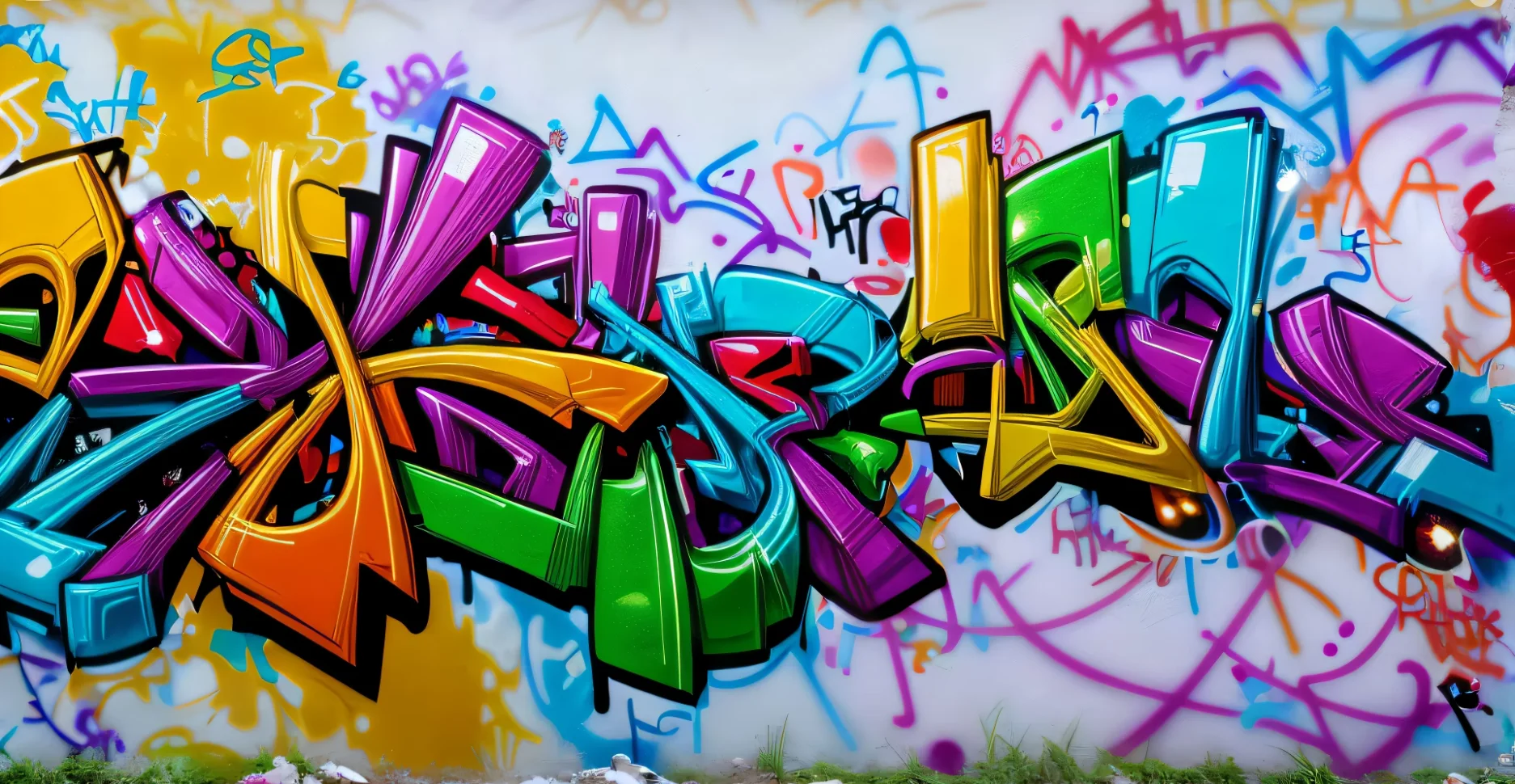 Custom 3D wallpaper Letter graffiti wallpaper colorful murals for children's rooms living room backdrop wall mural wallpaper