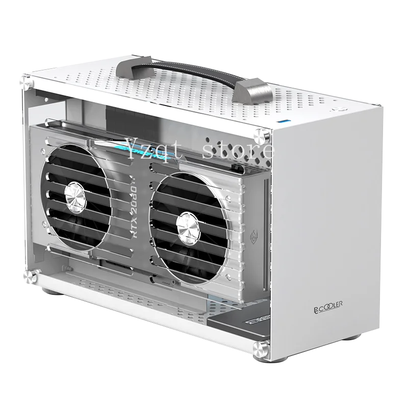 Hummingbird i100 Chassis ITX Portable Portable DIY Mini Small Steel Cannon PRO White Full Side Transparent