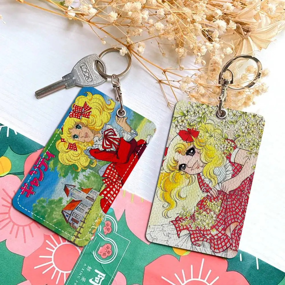 حامل بطاقات مطبوع شخصي كاندي كاندي للسيدات مناسب لحامل بطاقات باب الفتيات وسلسلة مفاتيح حامل شارة نسائية #1