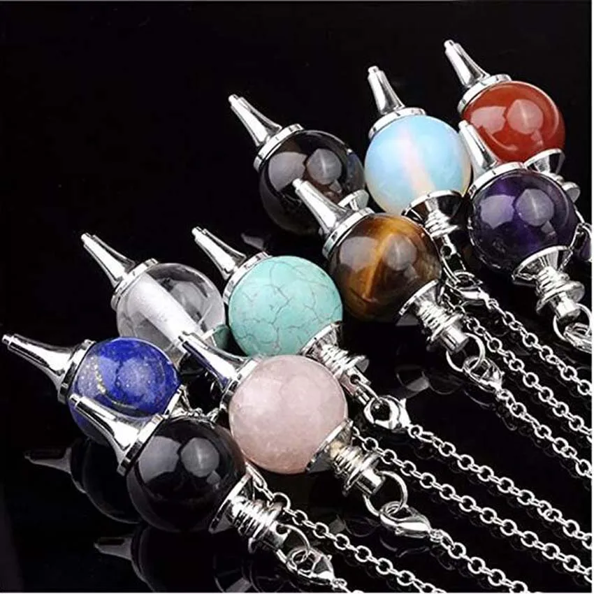 Shuttle Pendulum for Dowsing Radiesthesia Divination Natural Stone Crystal Quartz Onyx Pendant Pendule Pendulos Pendel Jewelry