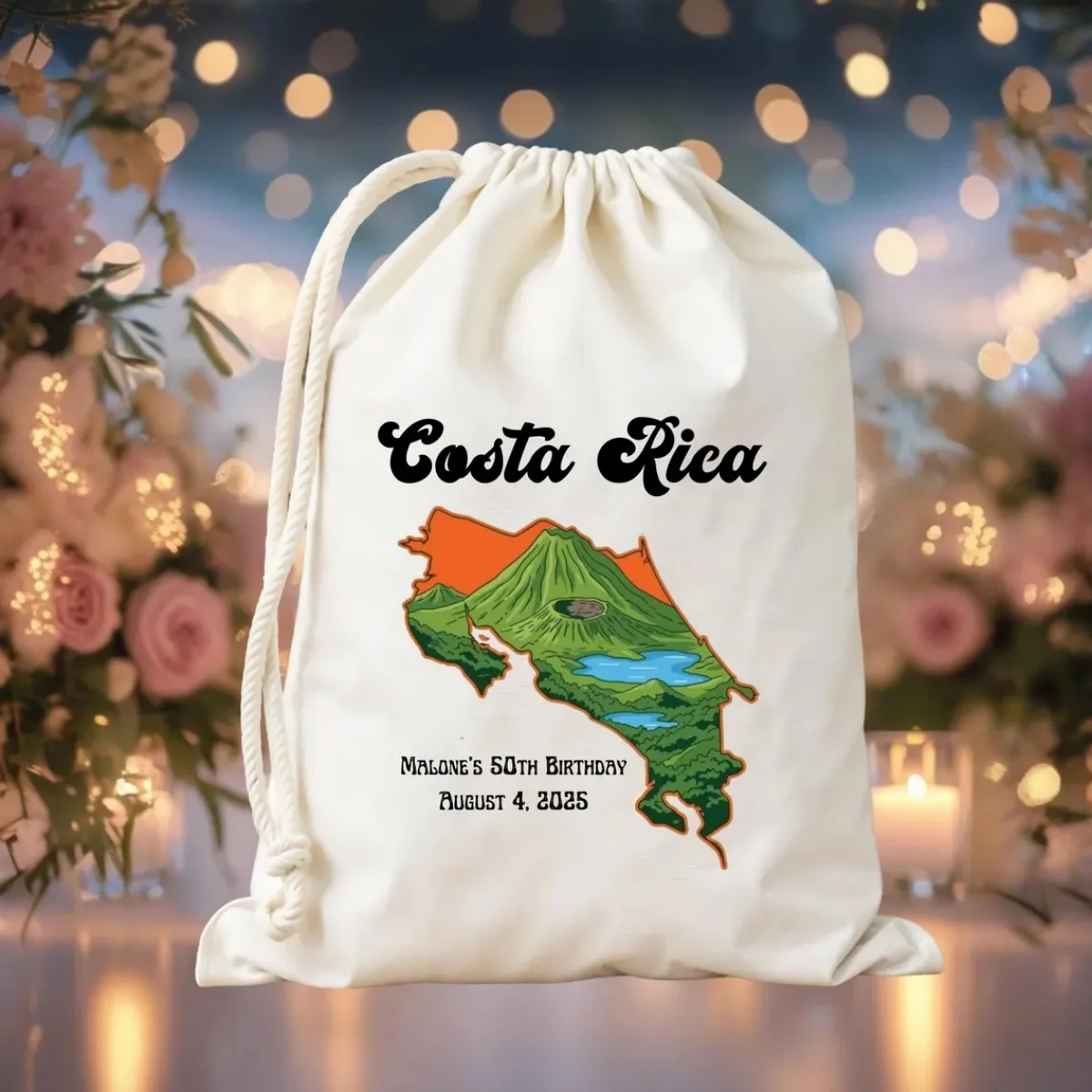 20 bolsas de bienvenida personalizadas de Tamarindo, recuerdos de boda de destino, bolsa de mapa de contorno de país de mapa de Costa Rica, boda de playa de Tamarindo