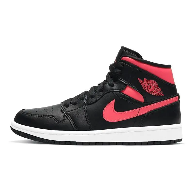 

Женские кроссовки Nike Jordan 1, Mid Black Siren Red BQ6472-004