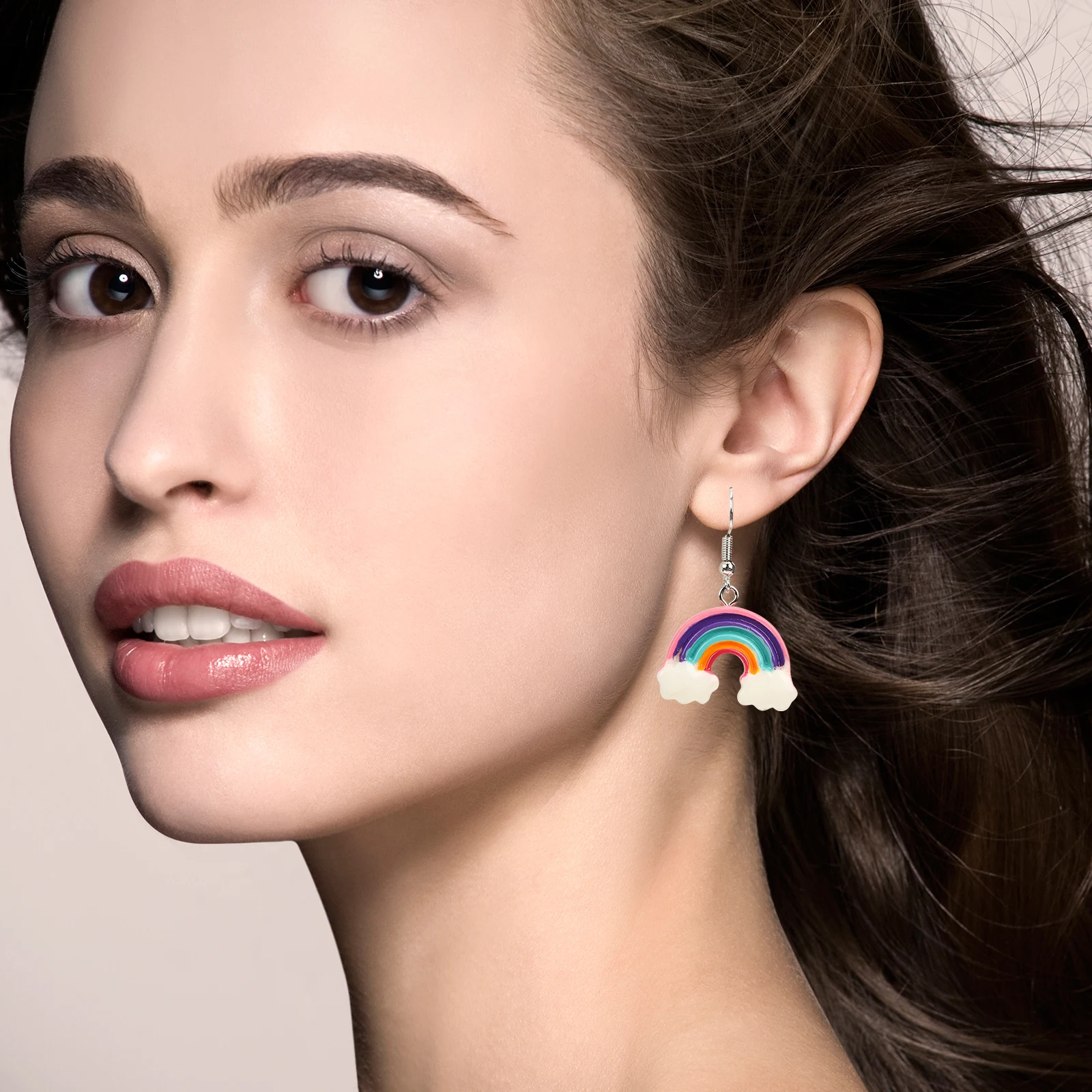 

14Pairs Earrings Set Creative Resin Dangle Drop Earrings for Women Girls Daily Dating Prom Cute Cartoon Jewelry Gift