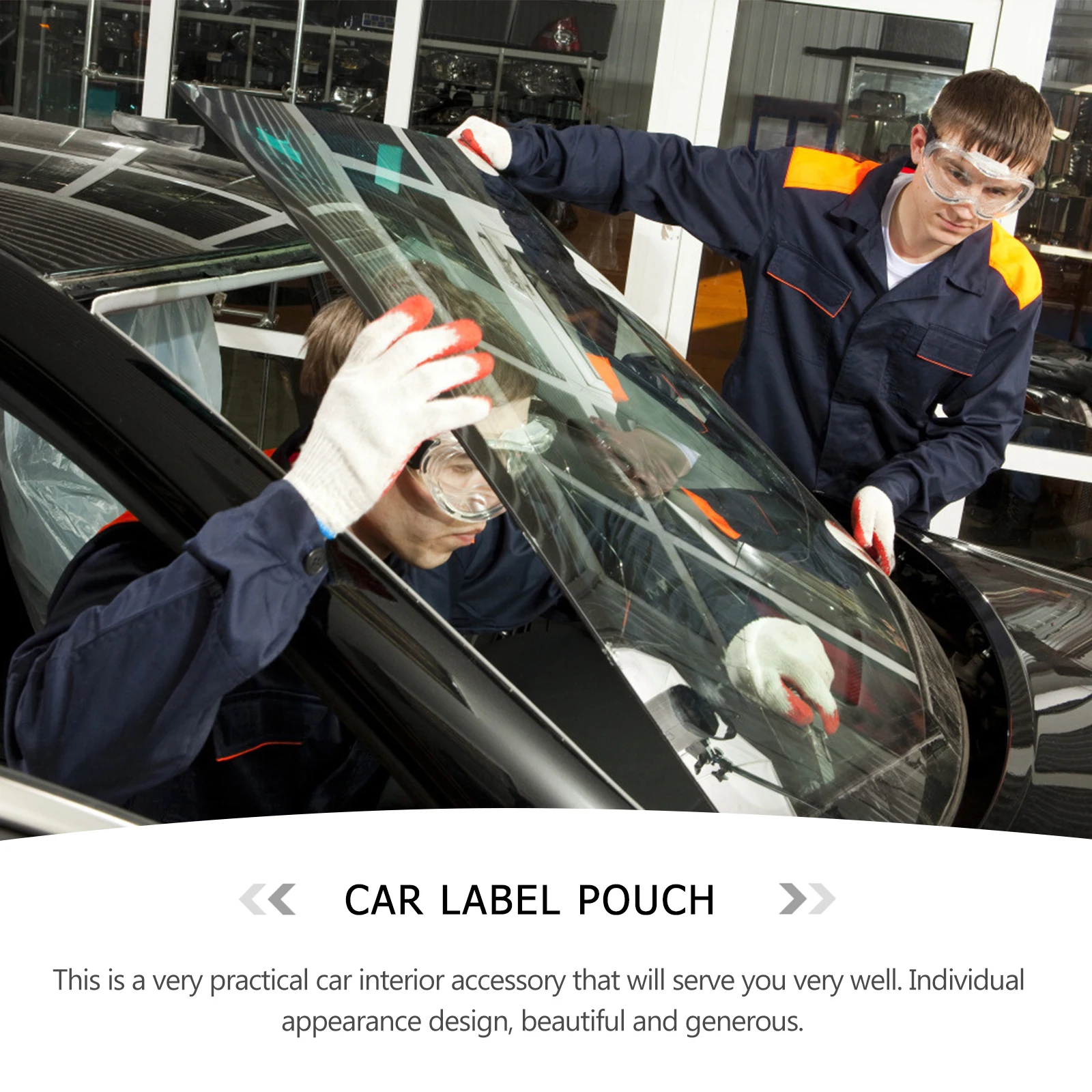 

10Pcs Transparent Car Sticker Pouches Waterproof Vehicle Tags Storage Stylish PP Material Car Certification Holder