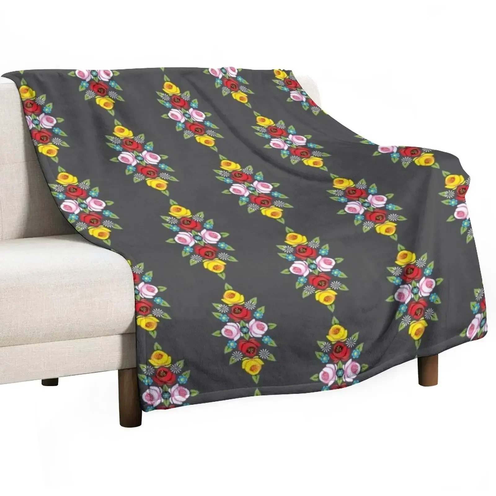 Canal Narrowboat Roses Throw Blanket Travel Luxury Throw Blankets