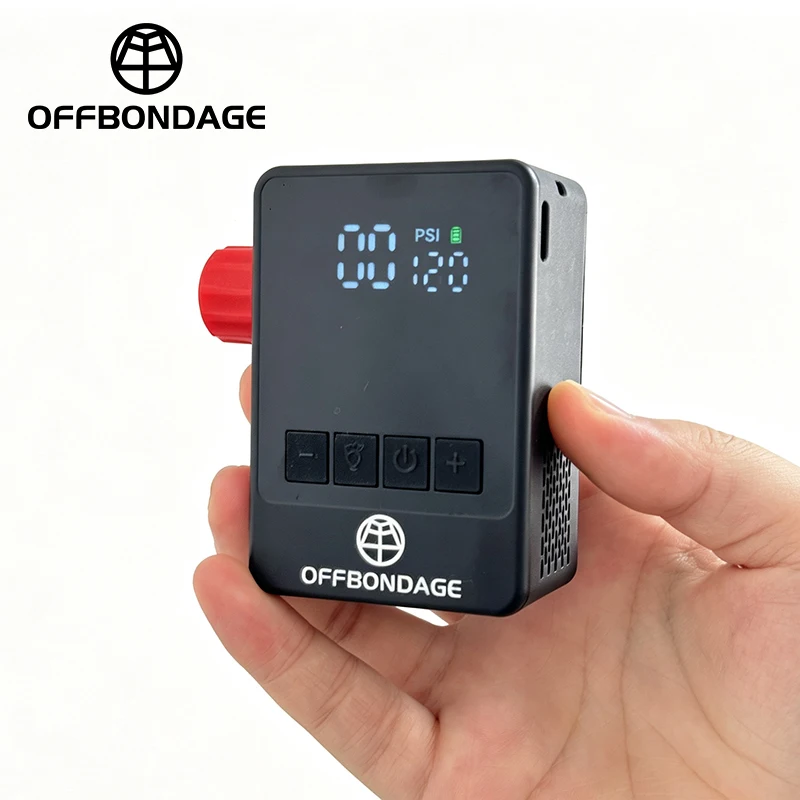 OFFBONDAGE Mini Electric Air Pump Bicycle Portable Digital Inflator Motorcycle MTB Road Bike Schrader Presta 150PSI Rechargeable