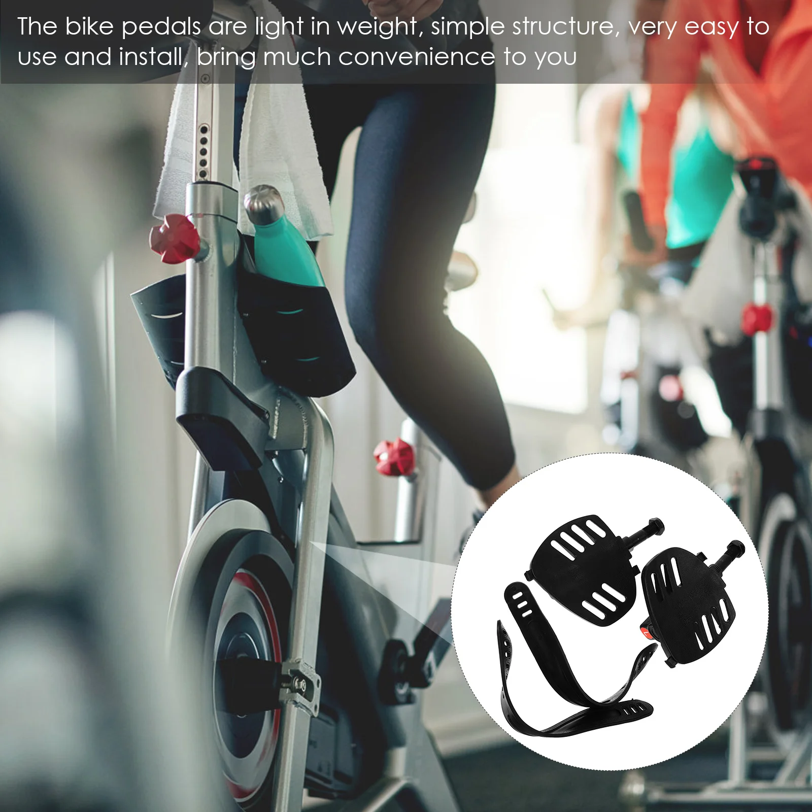 

Pedals AntiSkid Flat Mountain Cycling Exercise Road Gym Supplies Plastic Indoor Fitness Shaping Accessories