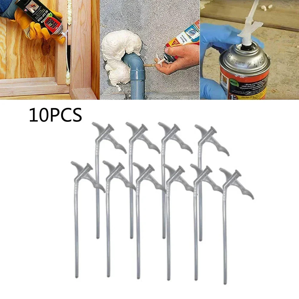 10 Uds. Tubos de espuma en aerosol, boquilla de llenado de huecos, tubo de espuma aislante, reemplazo DIY, tubo de conexión de pistola de pegamento de espuma de poliuretano
