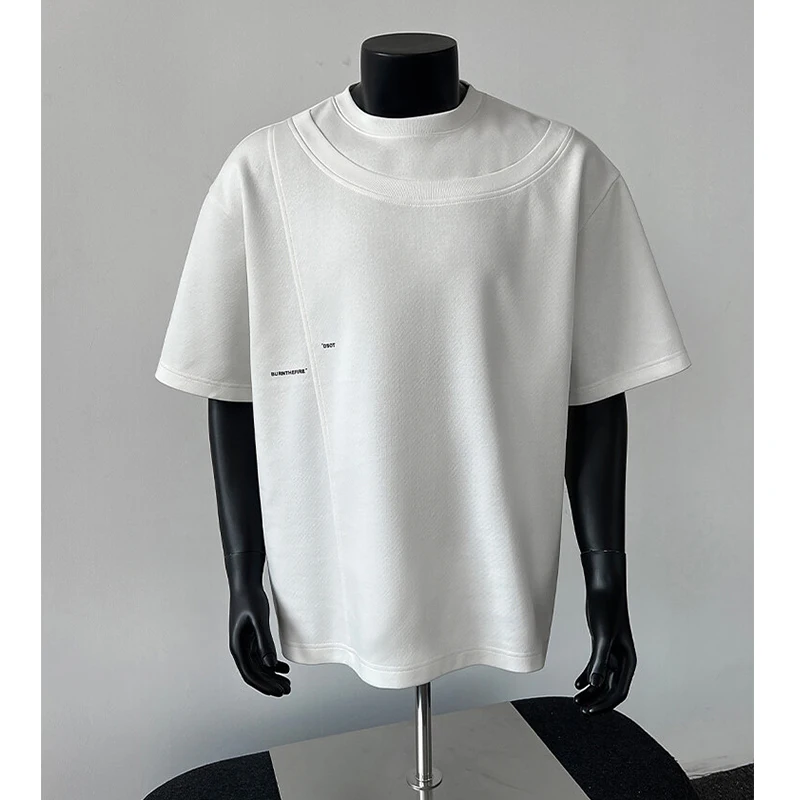 تصميم الأزياء الجديدة تي شيرت للرجال الصيف الصلبة فضفاضة قصيرة الأكمام تي شيرت عادية س الرقبة الهيب هوب الشارع الشهير تي شيرت