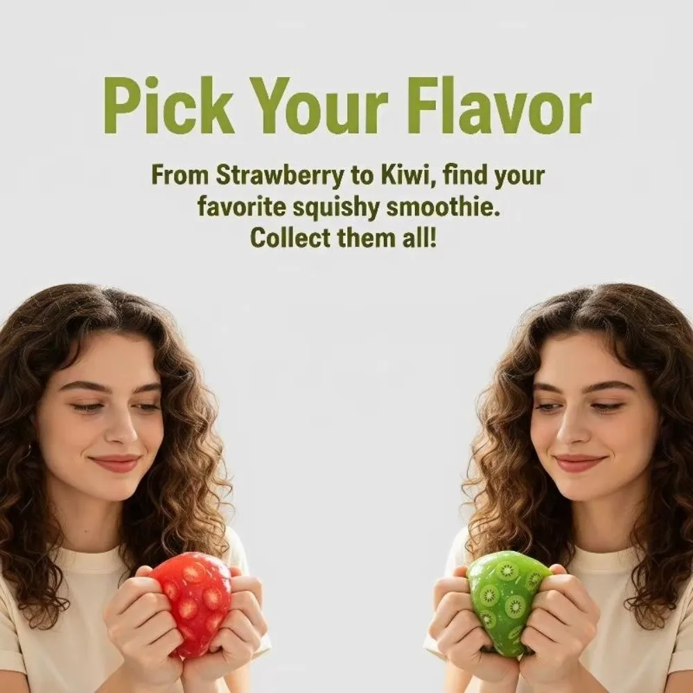 Fruit Smoothie Design Fruit Ice Squishy Slow Rebound Soft Fruit Slush Squishy Slow Rising Fun Cracking Squishy Gifts