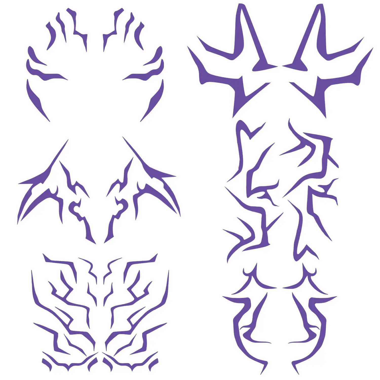 Novo kpop caçadores de demônios rumi tatuagem temporária adesivos 6 pçs conjunto à prova dwaterproof água rosto arte corporal cosplay adereços para o dia das bruxas