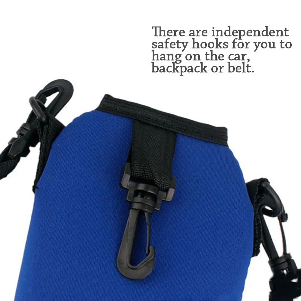 750ML Camping Insulated Neoprene Pouch Cover Bottle Holder Bag Bottle Pouch Water Bottle Carrier Shoulder Strap