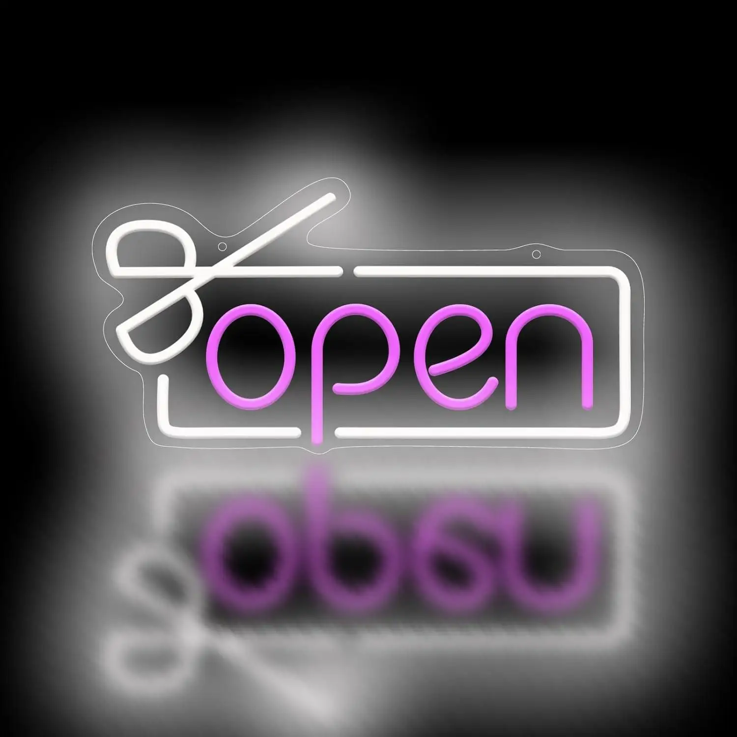 

Open Neon Sign for Hair Salon USB Powered LED Dimmable Neon Lights for Beauty Shop Barbershop Wall Decor Gifts for Hairdresser
