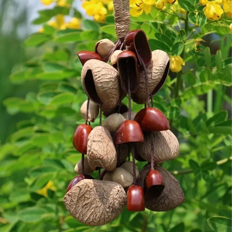 

Фруктовые ракушки, колокольчики, медитация, звуковое исцеление, колокольчики, открытый сад, пейзаж, колокольчики, ударные инструменты для йоги