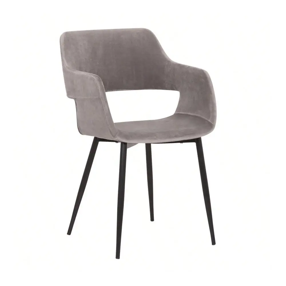 

MidCentury Gray Open Back Dining Accent Chair