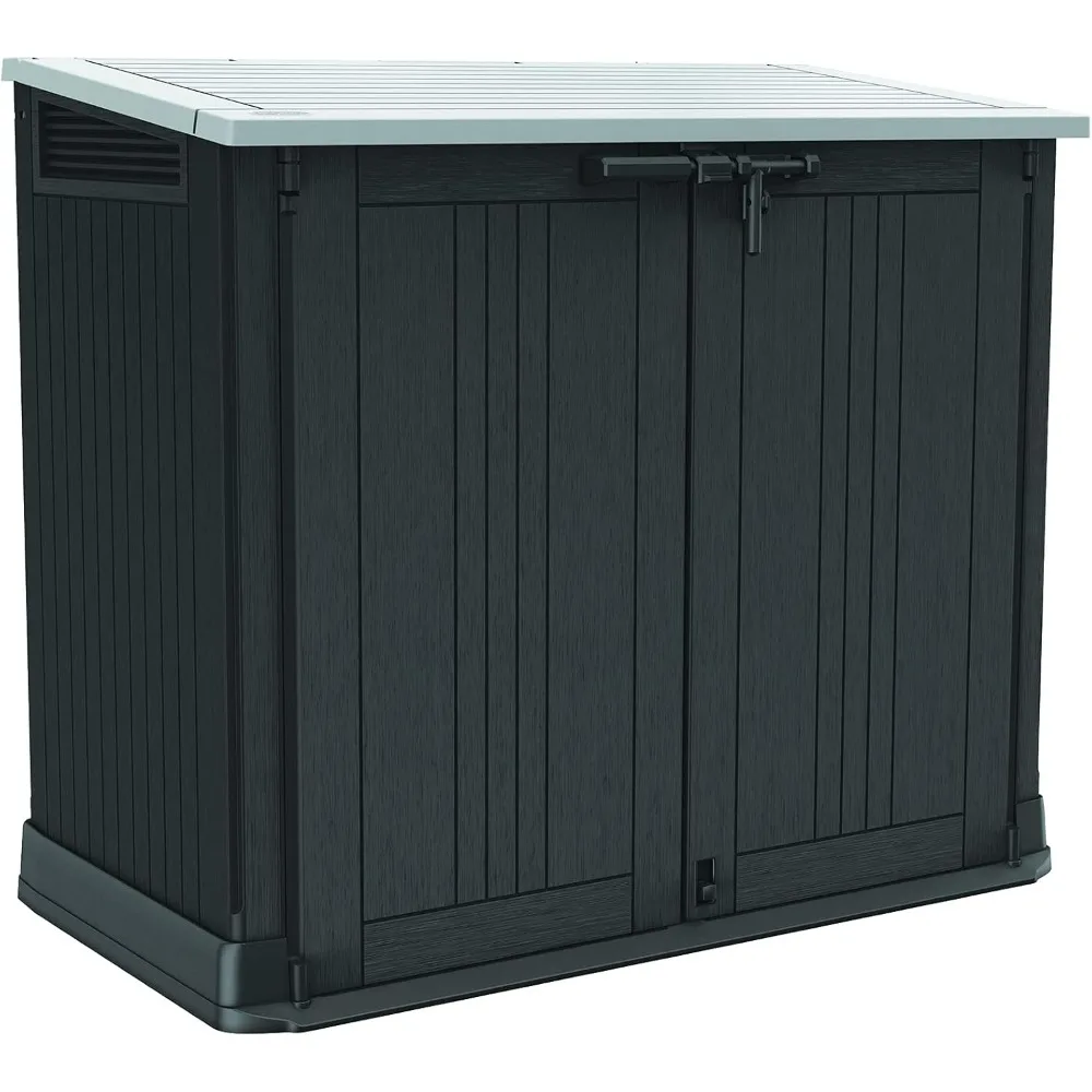 4.3 x 3.7 ft. Outdoor Resin Storage Shed with Easy Lift Hinges, Perfect for Yard Tools, Pool Floats and Garden Accessories