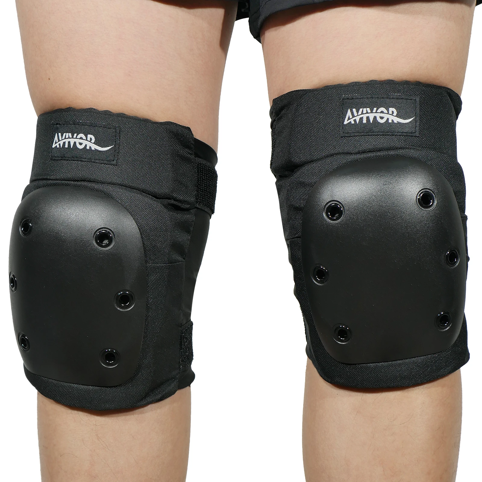 AVIVOR Knieschützer, Ellenbogenschützer, Handgelenkschützer-Set für Inline-Skaten, Skateboarden, Roller Derby, BMX-Fahrt und Rollerblading. – Detail 8