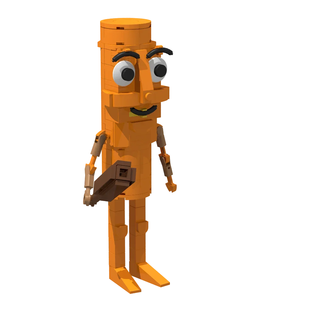 MOC Brainrot „Tung Tung Sahur Bausteinmodell AI Shanhaijing Kreatives lustiges Video Holzstab Menschen bauen Ziegelspielzeug zusammen