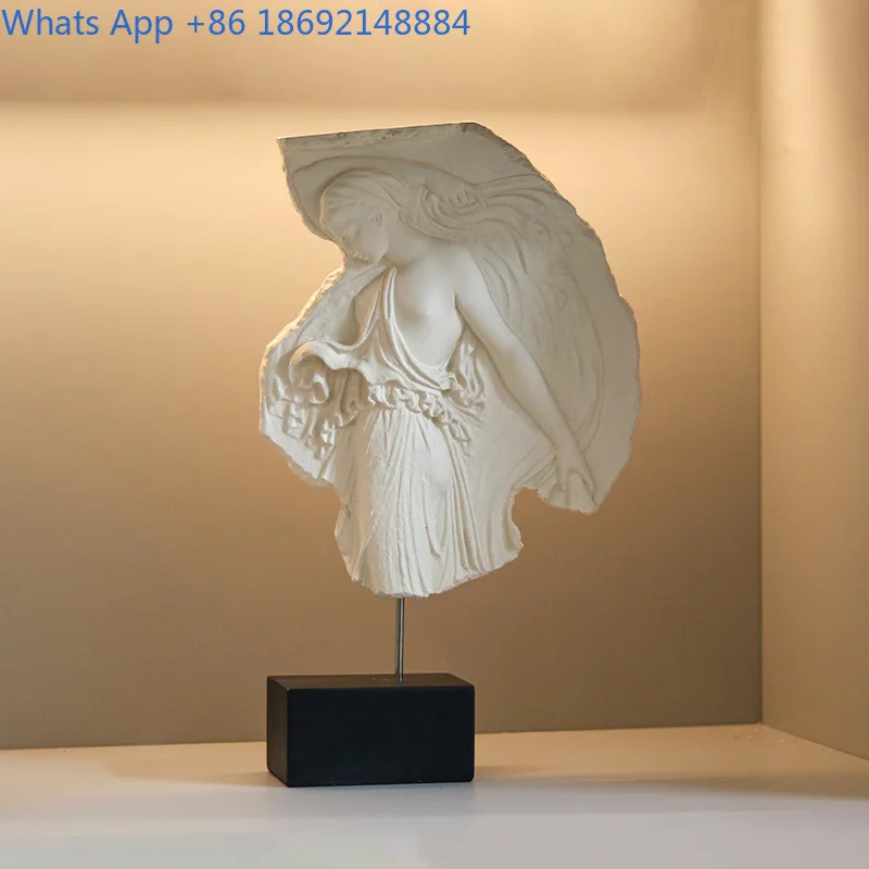 French medieval style ornament art, Venus flat relief, mythological figures, goddess sculptures, decorative items