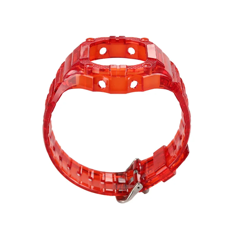 dw5600 прозрачный резиновый ремешок безель для Casio G-SHOCK DW-5600 GW-M5610 ТПУ спортивный водонепроницаемый сменный ремешок для часов защитный чехол