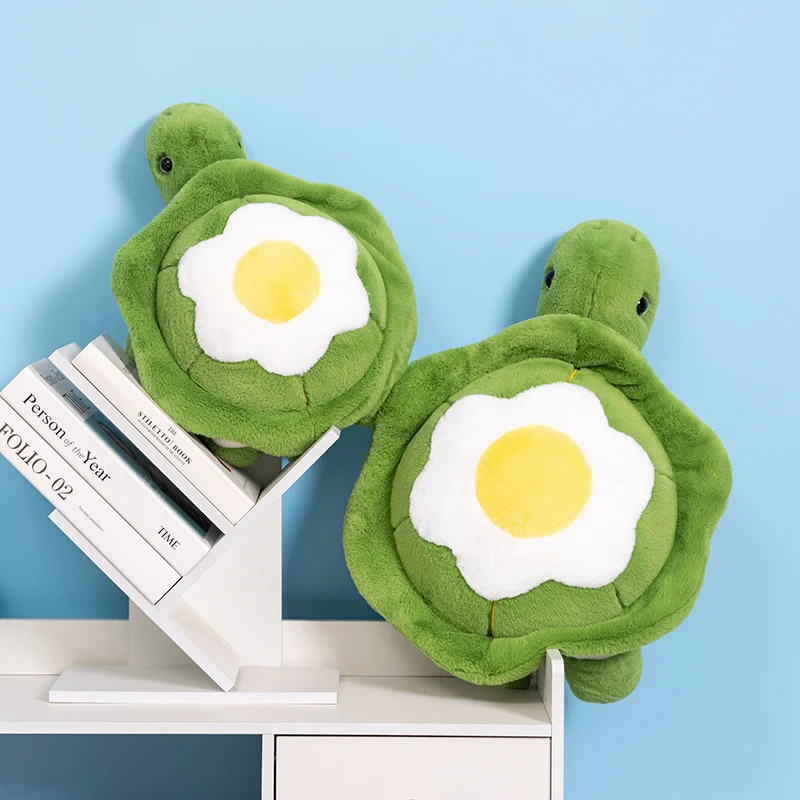 

Creative Cute Poached Egg Tortoise Plush Toy Cartoon Stuffed Animal Turtle Plushies Pillow Baby Accompany Doll Kids Gifts Decor