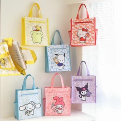 Sac fourre-tout imperméable à double couche, Sanrios, Cinnamoroll, Kuromi, Mymelody, Kawaii Cartoon, Oxford Cloth, Anime Art Pack, Cadeau