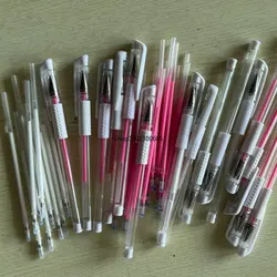 10pcs Pink White Brow Pen Skin Pen Waterproof Eyebrow Lip Tatoo Gel Marker Pen For Microblading Eyebrow Lip Scribe PMU Tool