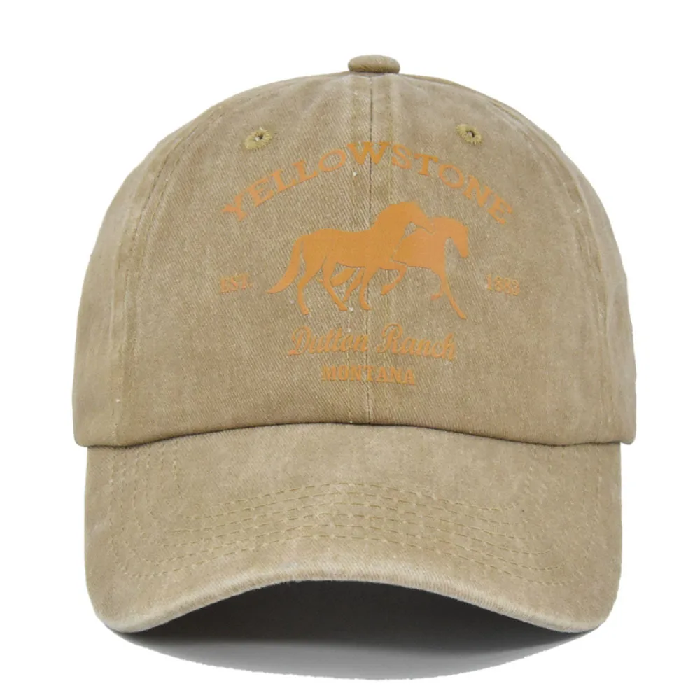 Baseball Cap Snapback Hat YELLOWSTONE Sun hat Horse Spring Autumn baseball cap Sport cap Hip Hop Fitted Cap Hats For Men Women