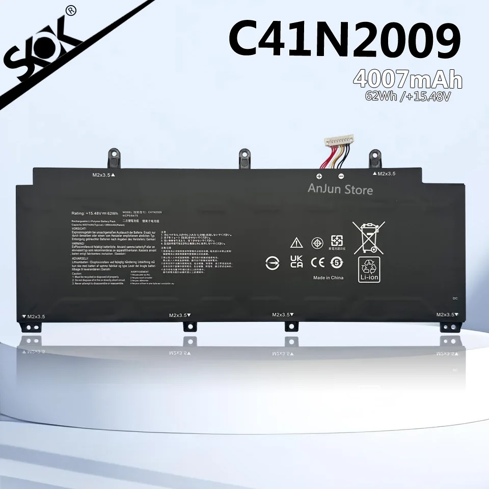 

C41N2009 Аккумулятор для ноутбука ASUS ROG Flow X13 GV301 GV301QC GV301QE GV301QH GV301RA GV301RC GV301RE PV301 PV301QH 4ICP5/64/75