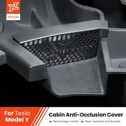 Front Cabin Cover Water Stops For Tesla Model Y 2021-2024 Blockage Debris Filter Cover Anti-Blocking Protection Car Accessories