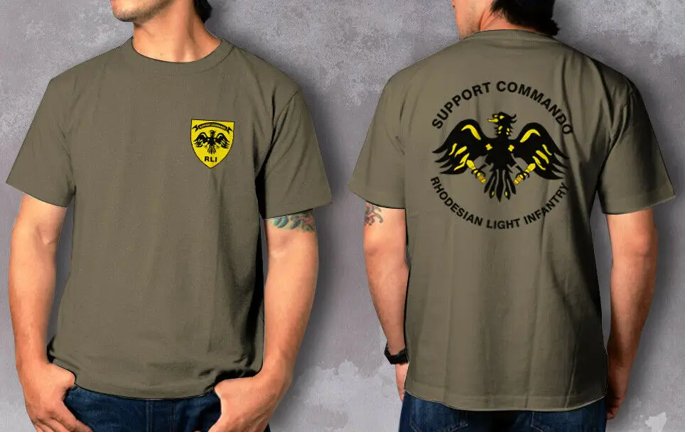 Rhodesian Light Infantry Support Commando Bush War T-Shirt. Summer Cotton Short Sleeve O-Neck Mens T Shirt New S-3XL