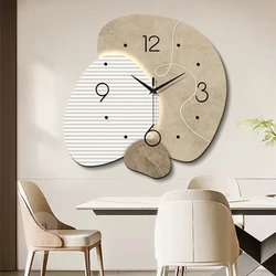 Large Size Abstract Geometric  Artwork Wall Clock, Luxurious Quartz Clock for Home Decor,living Room,bed Room,dinning Room Decor